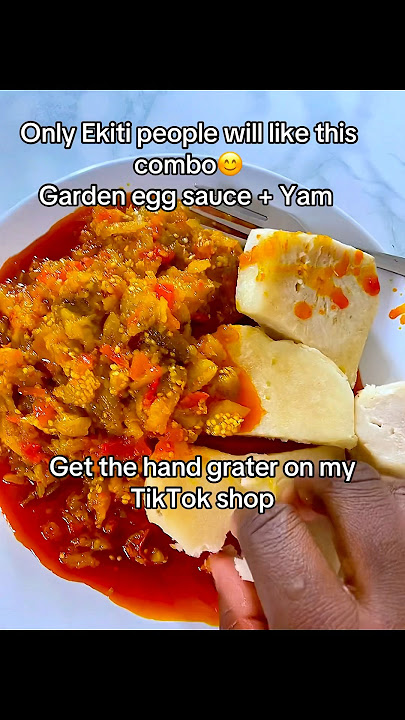 Yam and garden egg sauce #explore #foodie #food #africanfood #viralreel