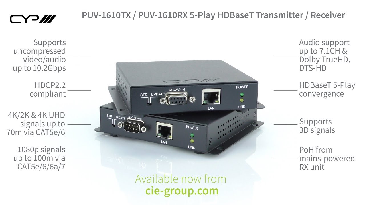 CYP PUV-1610TX & PUV-1610RX HDMI HDBaseT Extenders