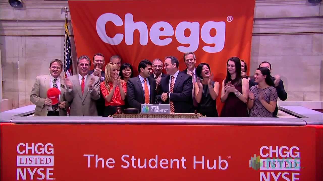 Chegg, The Student Hub, Makes Public Debut on the NYSE - YouTube