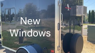 New windows in the cargo trailer conversion