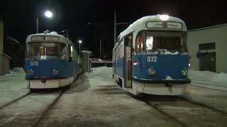 Tatra T3DC 070+071 ex Schwerin. Daugavpils DEC/2022