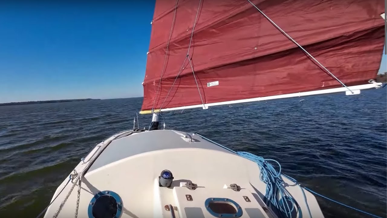 S2E126 Sailing Down Chesapeake Bay // Anchoring on Fairlee Creek