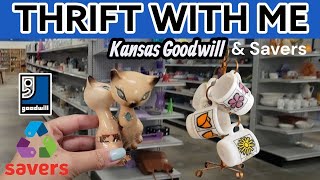 One Man's Trash Is Another Man's Treasure! Goodwill & Savers Thrift With Me! Vintage Kitsch Decor! 