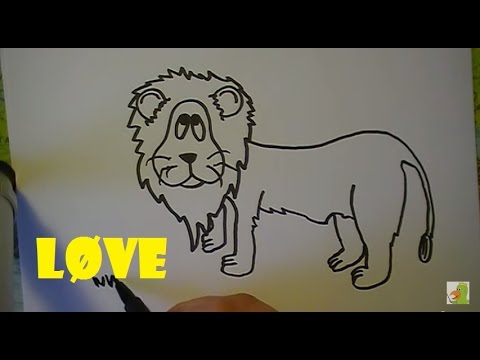 glide frivillig Litteratur Lær at tegne EN FANTASI LØVE | HVORDANTEGNERJEG.DK - YouTube