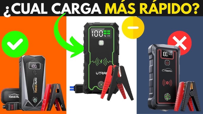 Arrancador portátil para automóvil 8000mAh Arranque de Paquete de de  energía Pantalla LED Linterna de 12V, 1 a 3 Banco de Baoblaze Arrancador de  coche