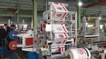 CW-800ZD soft loop handle bag making machine (60pcs/min)