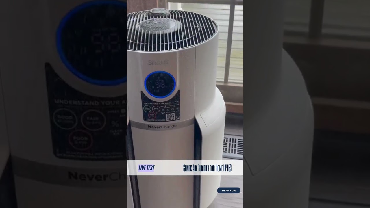 Shark Air Purifier HP153 LIVE Demo & Test | NeverChange Filter, Pet Dander & Smoke Removal