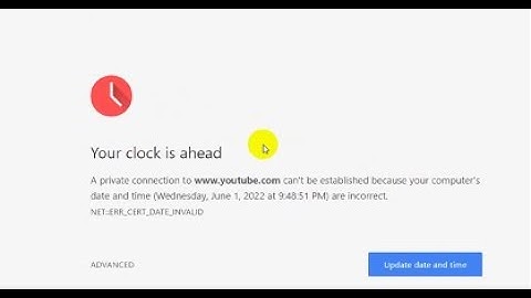 How to fix Your clock is behind error!