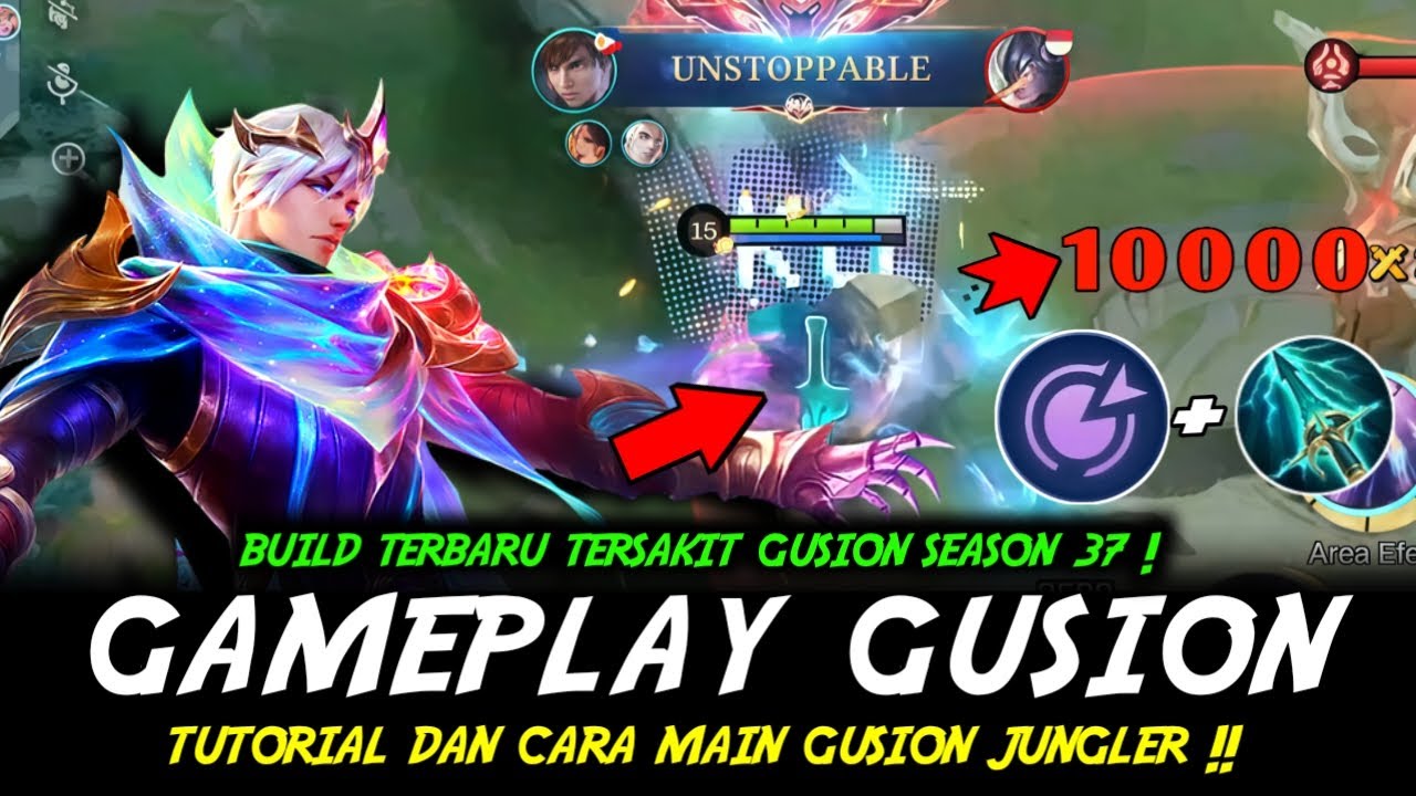 BEGINI CARA JUNGLER GUSION!! BUILD TERBARU GUSION SEASON 37||BUILD GUSION TERSAKIT 2025||GUSION MLBB