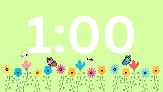Spring Day 1 Minute Timer | Classroom Timer | Flower Timer | Spring Countdown