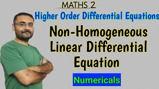 Non Homogeneous Linear Differential Equation With Higher Order | Problems | Examples | Maths Profile