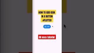 How to add icon in a button in flutter app #icon #appdevelopment #flutter #fluttertutorial