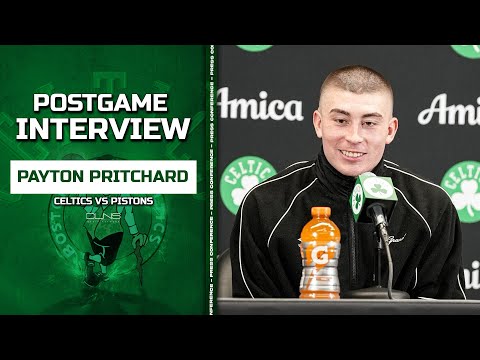 Payton Pritchard on 6th Man of the Year Buzz | Celtics vs Pistons Postgame