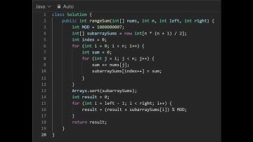 1508 Range Sum of Sorted Subarray Sums