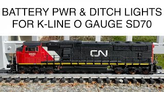 Victoria BC: Easy Onboard Battery Conversion and Lights Options for K-Line O Gauge SD70 (see blurb)