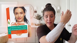 I BLEACHED MY ARM HAIR | Sally Hansen bleach cream review