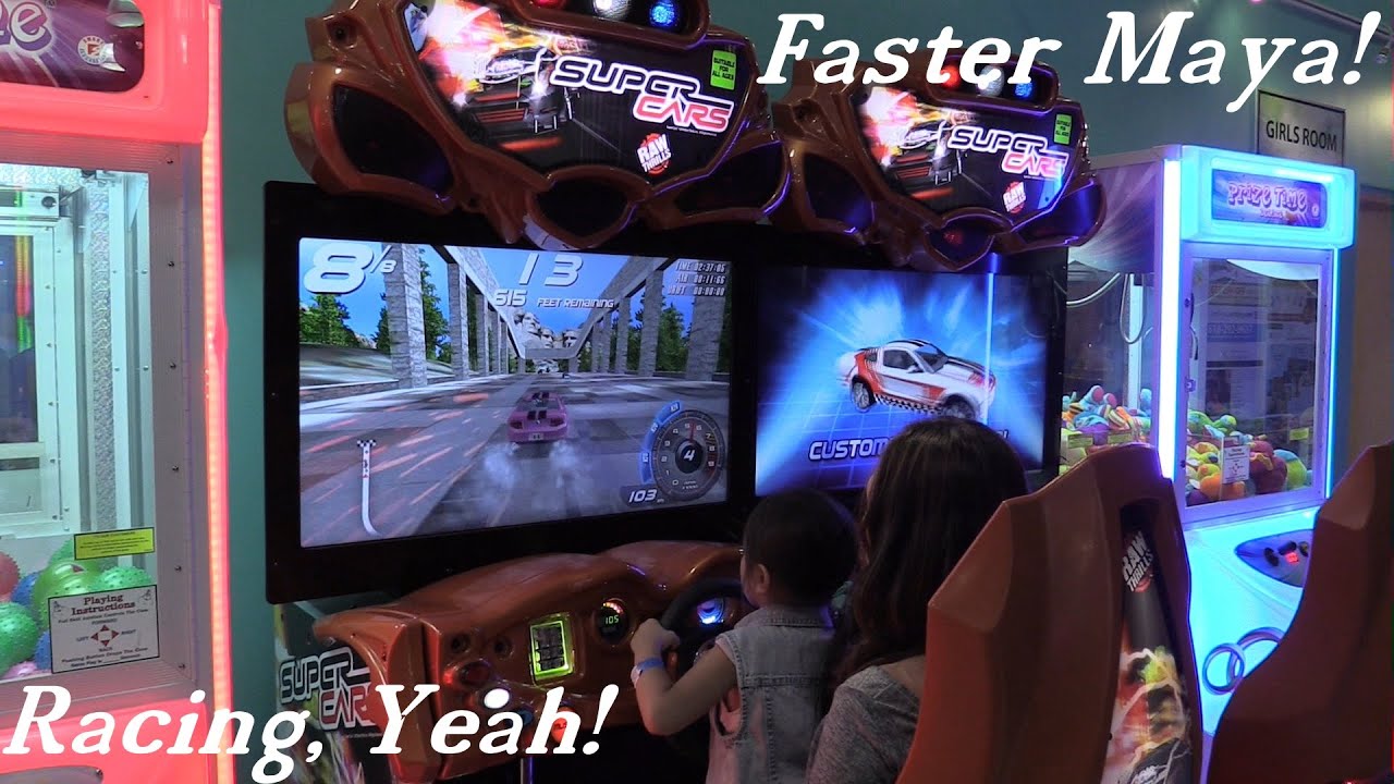 Amusement Park Super Cars Arcade Game Playtime w/ Hulyan and Maya