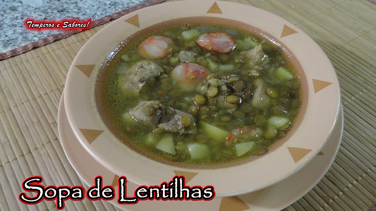 SOPA DE LENTILHAS a minha maneira