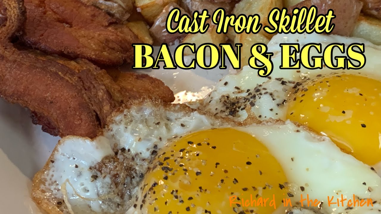 Easy Cast-Iron Breakfast Skillet Recipe with Bacon - Grits and