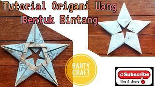 Origami Uang Kertas Bentuk Bintang