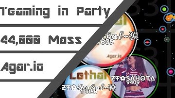 AGAR.IO - Teaming in Party Mode - 44,000 Mass