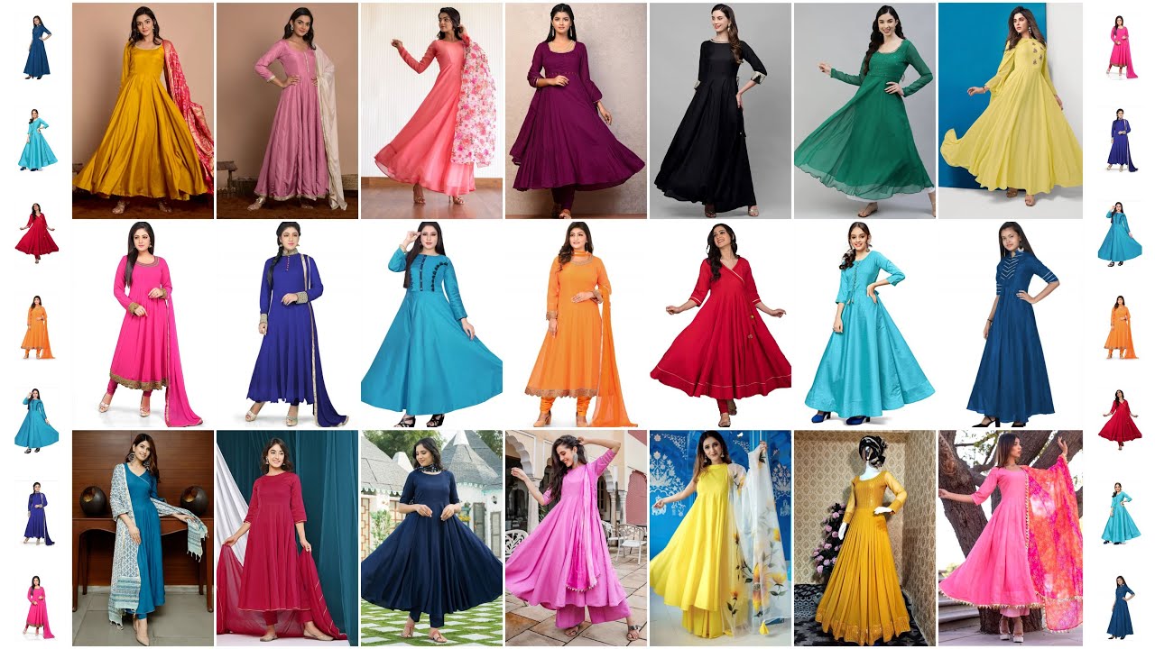 Floor Length Anarkali Suit Gown Design New|Kurti Sharara with Dupatta