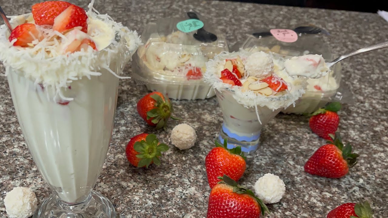 🍓🍓FRESAS con CREMA RAFAELLO 🥥📌RECETA para EMPRENDER 💵‼️