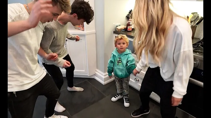 Mini Jake Paul LEARNS TO DANCE At The Team 10 Hous...