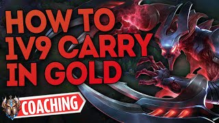 Turning a hardstuck gold player into a CARRYING MACHINE - Challenger LoL Coaching