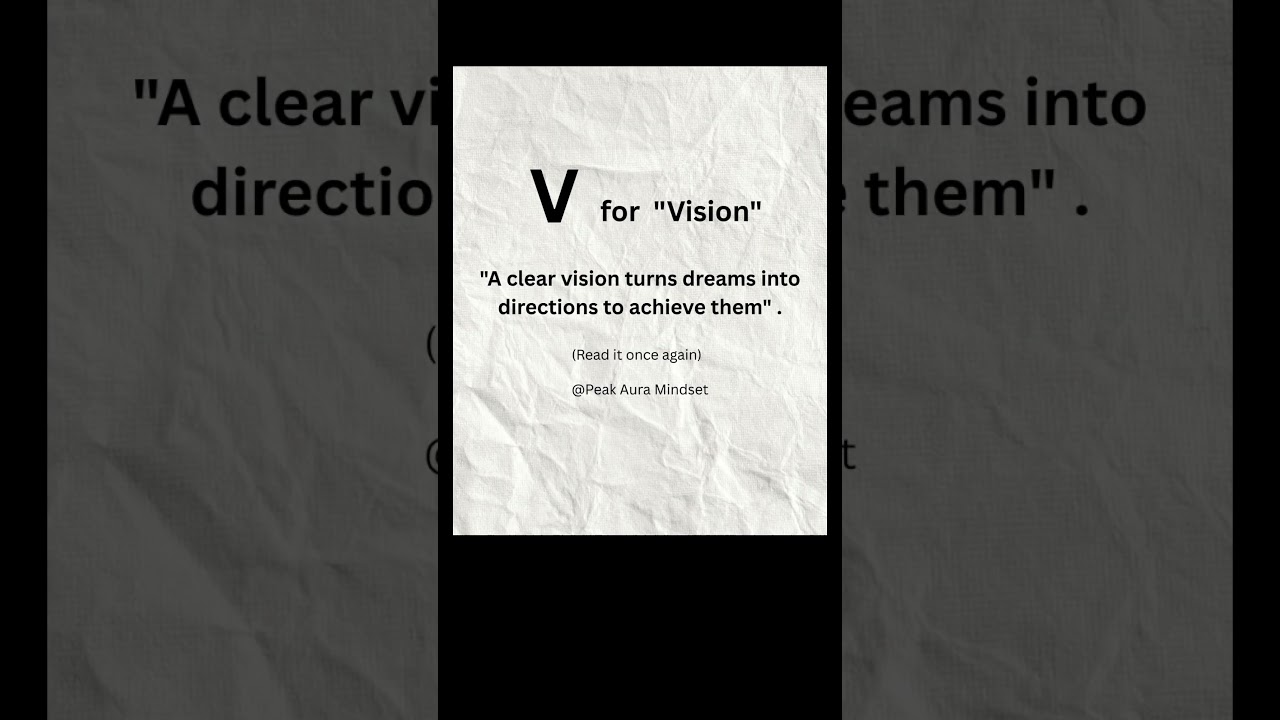 V for Vision 💯 | Clear your Vision | 