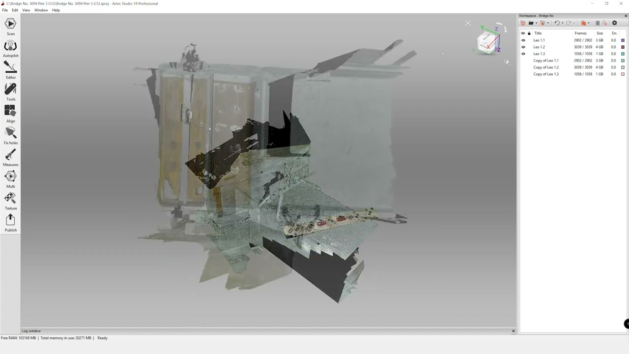 Artec Leo 3D Scanner for Bridge Inspection Part 3: Processing in Artec Studio