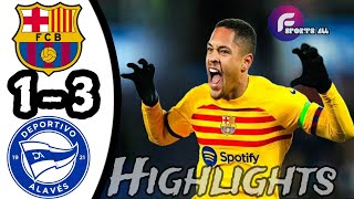 Alaves vs Barcelona 1-3 Video Highlights: La Liga – February 3rd, 2024 #fsportsall #football