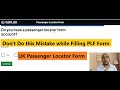 Passenger Locator Form Wrong