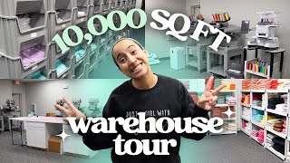 10,000 sq ft WAREHOUSE TOUR✨ Embroidery \u0026 T-shirt Wholesale Business