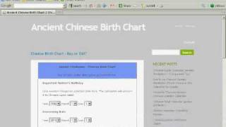 Chinese Birth Chart--How to Predict Baby Gender