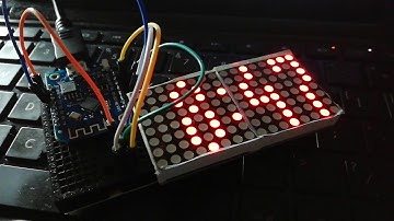 NTP clock on two 8x8 led matrix
