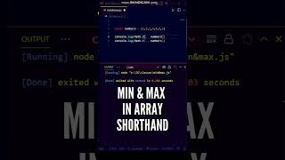 Famous Cool Shorthand to find Min & Max Number in JavaScript 😱 #shorts #javascript #programming #ytshorts Net Worth