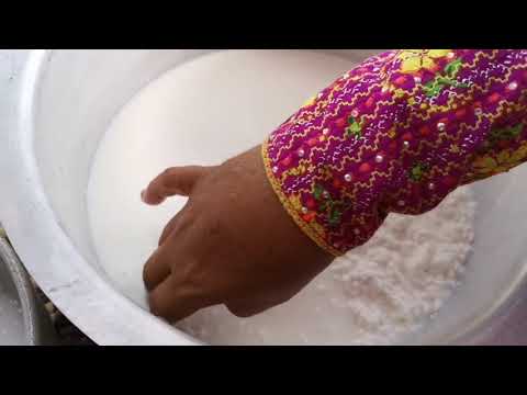 خض اللبن واستخراج الزبده رحاب الظنحاني