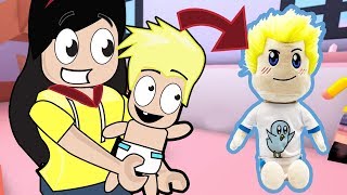 Baby Alan Becomes a Real Life Plushie! / Adopt Me with Mom / Roblox Adventures