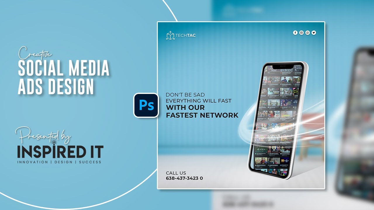 Social Media Post Design In Adobe Photoshop | Inspired IT | Social ...
