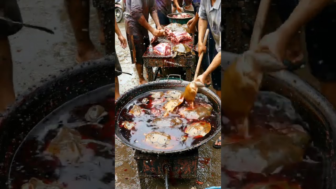 Traditional Southeast Asian Market: Rich Red Spice Cooking Experience