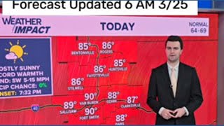 Record warmth today and tomorrow for Arkansas and Oklahoma