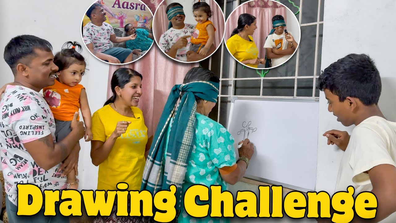 Drawing Challenge With Family😂🤣