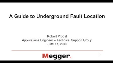 Guide to Underground Fault Locating