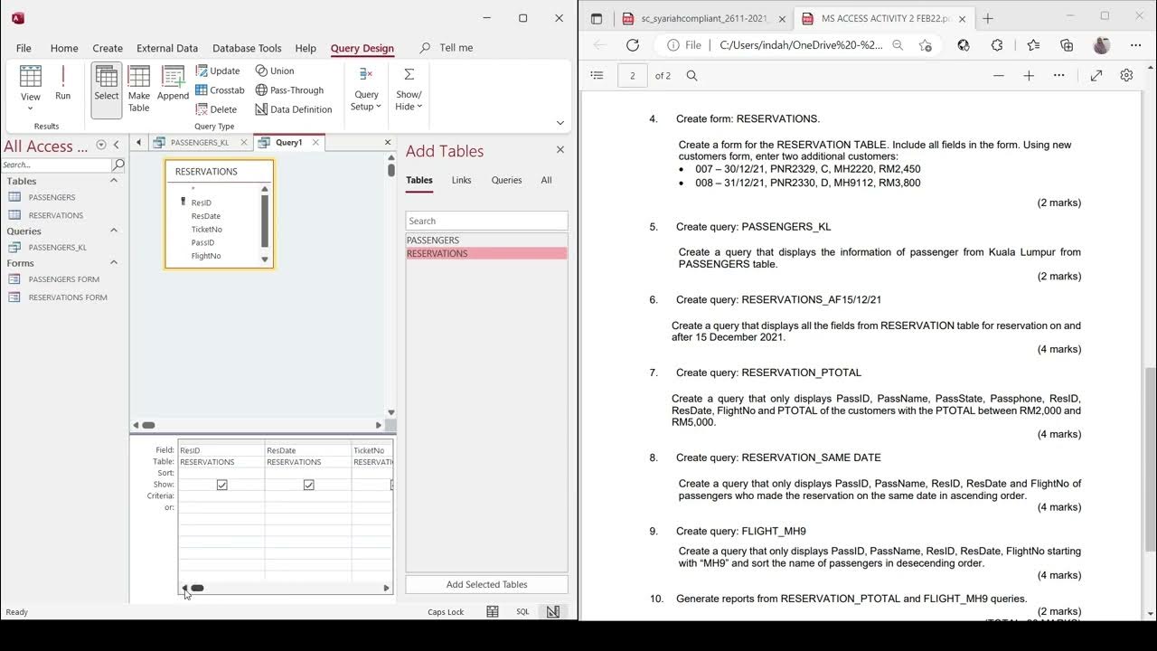 DISCUSSION OF MS ACCESS LAB TEST FEB2022 YouTube