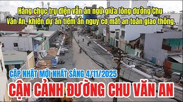 TP.HCM: Đường Chu Văn An mở rộng sắp xong, trụ điện vẫn án ngữ