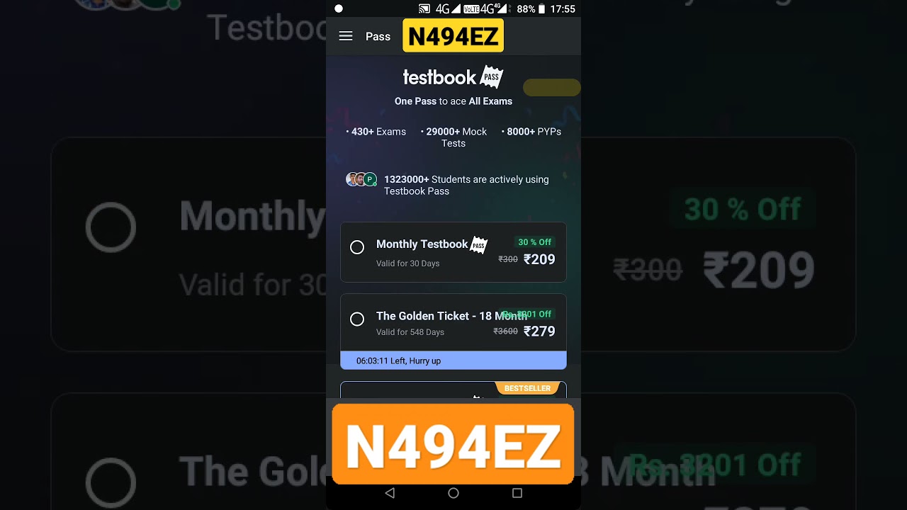 testbook golden pass | testbook golden ticket | testbook 18 months coupon code | testbook 18 months