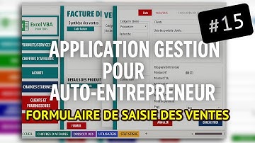 Gestion Auto-entrepreneur #15 : Formulaire de saisie des ventes (Excel VBA)