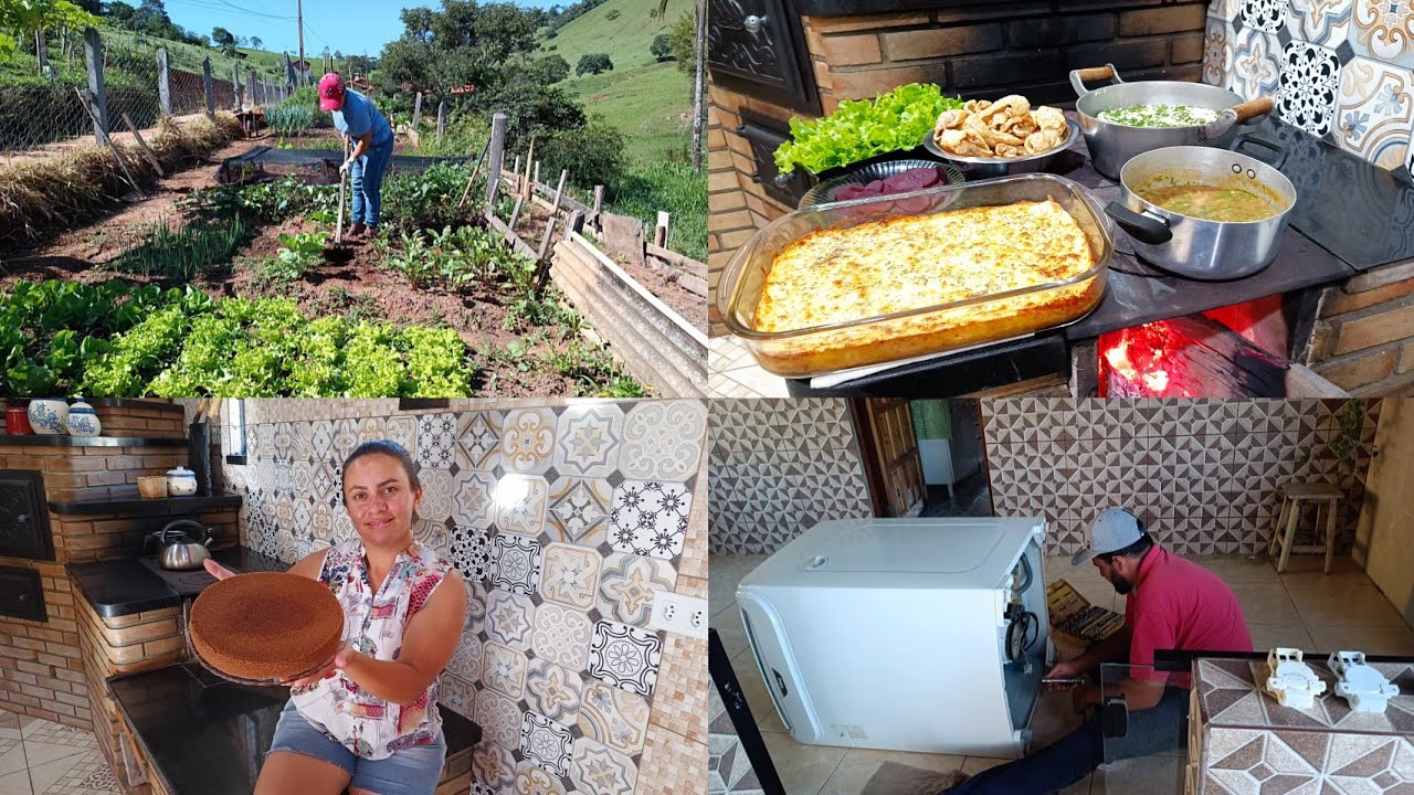 UM BOLO DIFERENTÃO+SUFLÊ DE XUXU/FEIJÃO COM COUVE DELÍCIAS DE MINAS/CUIDEI DA HORTA+MÁQUINA ARRUMADA