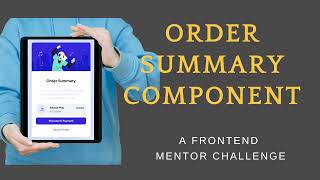 Order Summary Component || frontend mentor challenges || HTML || CSS